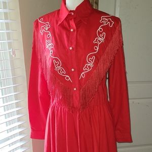 Vintage Lilia Smith Exclusive Western Collection Dress, NWT Sz. 9/10, fits 2/4